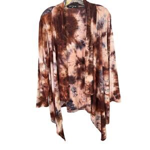 0497 Coin 1804 1XL Tie Dye Cardigan Super soft stretchy